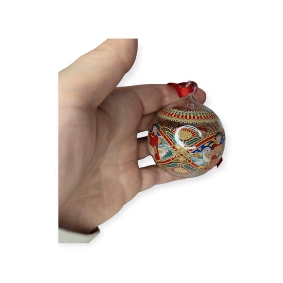 Hutschenreuther Kristall Kugel 2007 Glass Christmas Ornament Scotland Motif - Picture 2 of 11